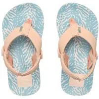 Reef teenslippers blauw/koraal Meisjes Polyurethaan All over print - maat 23