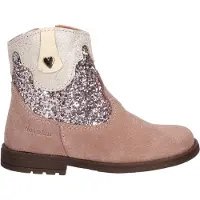Develab suède enkellaarzen roze/goud Meerkleurig - maat 24 - glitter