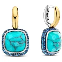 Ti sento Dames Oorbellen - 925 zilver - Turquoise - 7968TQ