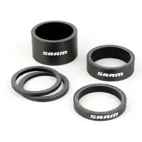 RockShox Carbon Headset Spacers Zwart Wit Logo (2,5 x2 - 5 - 10 en 20 mm)