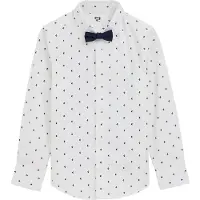 We fashion Overhemd marine / lichtblauw / offwhite