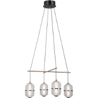 ITALUX LED-hanglamp 24W ALANI PND-34375-4-BK van