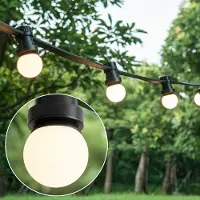 LumenXL Prikkabel set met 2 watt dimbare LED lampen met melkwitte kap