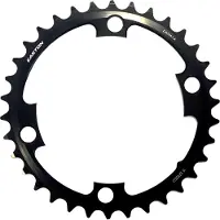 Easton Asymmetrical 4 Hole Chainring Black || Maat: 39