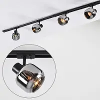 LumenXL 1-fase railsysteem set van 1,5 meter met Juna spots, smoke glas
