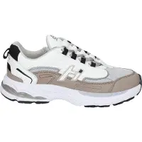 Hip leren sneakers wit/beige/grijs Meisjes Leer - maat 38