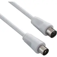 PremiumCord TV M/F, 75 Ohm, 2m coax-kabel IEC Wit