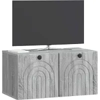 vidaXL Wandmontage TV-kast Grijs sonoma 59,5 x 31 x 30 cm Bewerkt hout