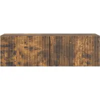 vidaXL Wandmontage TV-kast 98 x 31 x 30 cm Gerookt eiken Bewerkt hout