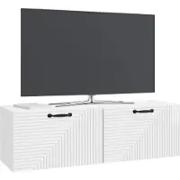 vidaXL Wandmontage TV-kast Hoogglans Wit 98 x 31 x 30 cm Bewerkt hout