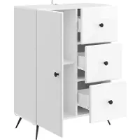 vidaXL Dressoir Hoogglans Wit 66 x 34,5 x 90 cm Bewerkt hout