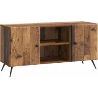 vidaXL TV Kast Oud hout 102 x 34,5 x 50 cm Bewerkt hout