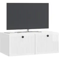 vidaXL Wandmontage TV-kast Hoogglans Wit 78,5 x 41 x 30 cm