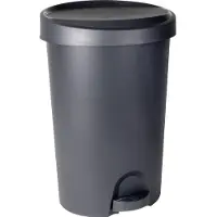 Eda Plastiques EDA 010630 G.ANT, EDA Vuilniscontainer Stepy, 27 liter, PP, antraciet