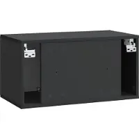 vidaXL Wandmontage TV-kast 59,5 x 31 x 30 cm Zwart Bewerkt hout