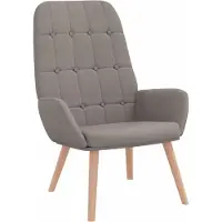 vidaXL Relaxstoel stof taupe
