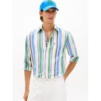 Tommy Hilfiger Overhemd marine / royal blue/koningsblauw / geel / groen