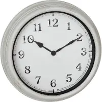 TFA-Dostmann 60.3067.02 Outdoorhorloge Kwarts 38 cm x 63 mm Wit Spatwaterdicht, Groot display