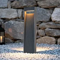 LumenXL Staande buitenlamp Andrew met geribbeld design 60 cm - antraciet