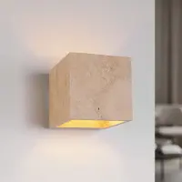 LumenXL Kubus wandlamp Roca in steenlook