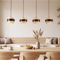 LumenXL 4-lichts hanglamp Mavero van cement en hout