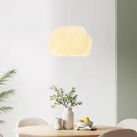 LumenXL 3D-geprinte Japandi hanglamp Tiba met golvend design