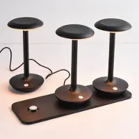 LumenXL Set van 3 draadloze tafellampen Charge met laadstation - geïntegreerde LED