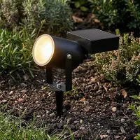 LumenXL Solar tuinspot Rivo met grondpin - zwart
