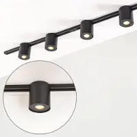 LumenXL 1-fase railsysteem set van 1,5 meter met Zylo spots, zwart