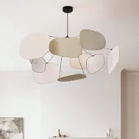 LumenXL Hanglamp Zandor – naturel linnen kappen in wit en lichtgrijs
