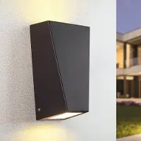 LumenXL 2-lichts RVS badkamerlamp Luisa in zwart
