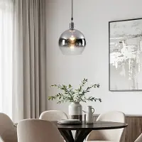 LumenXL Design hanglamp met smoke glas spiegelbol - London