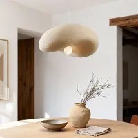 LumenXL Wabi Sabi hanglamp Kawa met zandbeige steeneffect - 60 x 55 cm