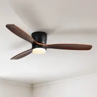 LumenXL Zomer/winter plafondventilator hout met aanpasbare kleurtemperatuur - Flux