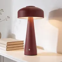 LumenXL Oplaadbare mushroom lamp Soma met touch dimmer en instelbare kleurtemperatuur - rood