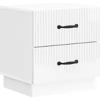 vidaXL Nachtkastje Hoogglans Wit 43 x 34,5 x 44,5 cm Bewerkt hout