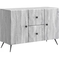 vidaXL Dressoir met lade Grijs sonoma 89 x 34,5 x 60 cm Bewerkt hout