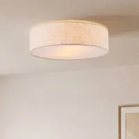 LumenXL Plafondlamp Avani - linnen kap met diffuser