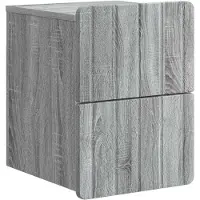 vidaXL Muurbevestigde Nachttafel Grijs sonoma 33 x 34,5 x 43 cm