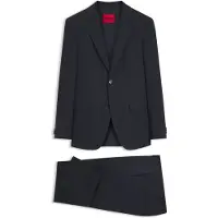 HUGO Tweedelig, extra slim-fit pak van een materiaalmix met dessin Maat 102
