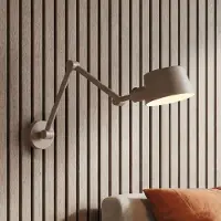 LumenXL Wandlamp Mellow taupe met verstelbare arm en tweezijdig licht