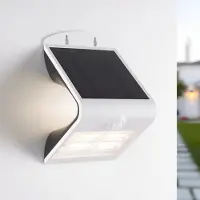 LumenXL Solar buitenwandlamp Single Conan 3,2W met sensor - wit