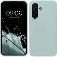 Kwmobile telefoonhoesje geschikt voor Samsung Galaxy A37 5G - Hoesje met siliconen coating - Smartphone case in cool mint