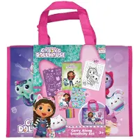 Totum Gabby's Poppenhuis XL Vakantiemap - Tekenen - Stickers - Kleuren - 40-delig - 34 x 26 cm - Speelgoed Kinderen - Knutselen - Voor meisjes en jongens - Ook voor kleuters - Vanaf 3 jaar -