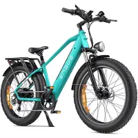 ENGWE E26 Fatbike Elektrische Fiets 26x4.0 Inch – 250W Motor – 48V 16Ah Accu – Voorvorkvering – Shimano 7 Speed – Max 25 km/u – Tot 140 km Bereik – Voor Sneeuw, Zand & Offroad, Groen