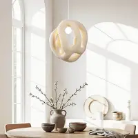 LumenXL Eigentijdse Wabi Sabi hanglamp Kaji 43 x 50 cm - zandbeige