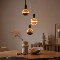 LumenXL Moderne hanglamp Illumine zwart - 3-lichts inclusief dimbare E27 LED lampen