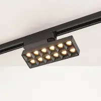 LumenXL 20W railspot 1-fase Varo met geïntegreerde LEDs in 3000K of 4000K - zwart