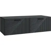 vidaXL Wandmontage TV-kast Zwart 98 x 41 x 30 cm Bewerkt hout