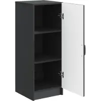 vidaXL Dressoir Zwart 33 x 34,5 x 87 cm Bewerkt hout